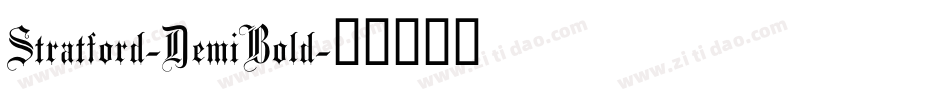 Stratford-DemiBold字体转换