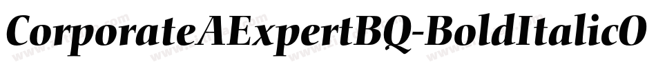 CorporateAExpertBQ-BoldItalicOsF字体转换