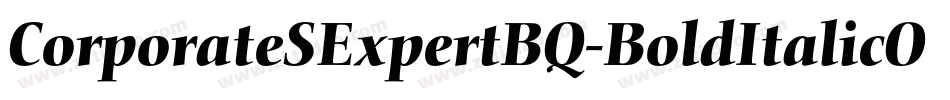 CorporateSExpertBQ-BoldItalicOsF字体转换