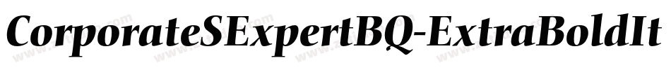 CorporateSExpertBQ-ExtraBoldItalicOsf字体转换