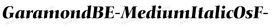 GaramondBE-MediumItalicOsF字体转换