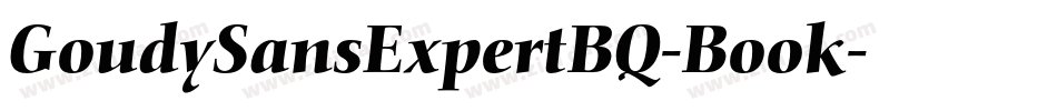 GoudySansExpertBQ-Book字体转换