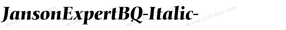 JansonExpertBQ-Italic字体转换