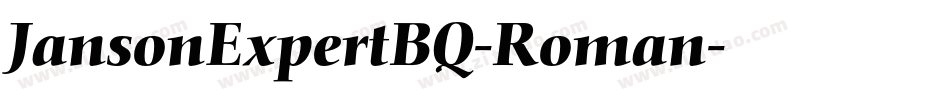 JansonExpertBQ-Roman字体转换