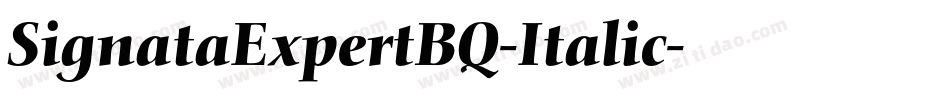 SignataExpertBQ-Italic字体转换