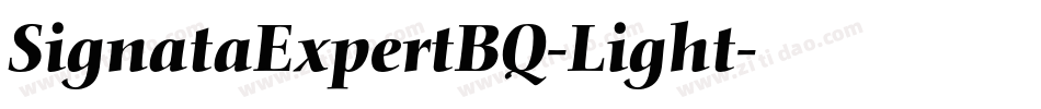 SignataExpertBQ-Light字体转换