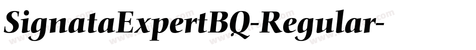 SignataExpertBQ-Regular字体转换