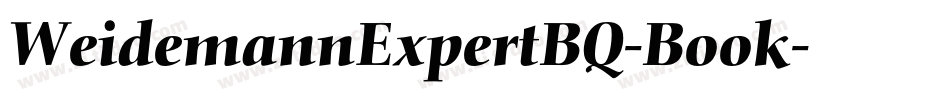 WeidemannExpertBQ-Book字体转换