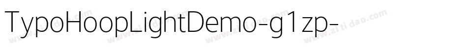 TypoHoopLightDemo-g1zp字体转换