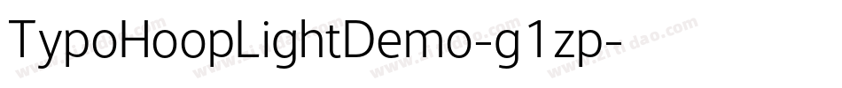 TypoHoopLightDemo-g1zp字体转换