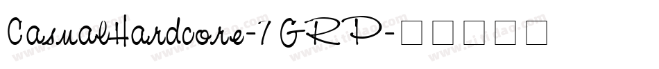 CasualHardcore-7GRP字体转换