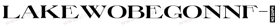 LakeWobegonNF字体转换