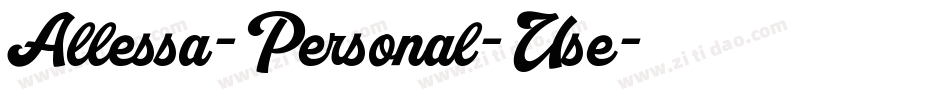 Allessa-Personal-Use字体转换