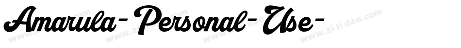 Amarula-Personal-Use字体转换