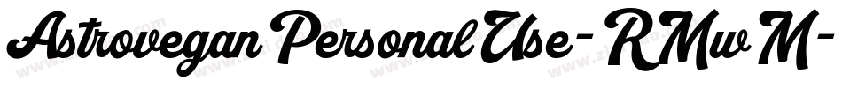 AstroveganPersonalUse-RMwM字体转换