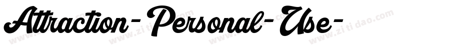 Attraction-Personal-Use字体转换