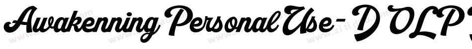 AwakenningPersonalUse-DOLPD字体转换