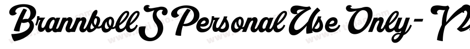 BrannbollSPersonalUseOnly-YW2v字体转换
