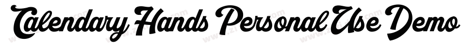 CalendaryHandsPersonalUseDemo-8zaZ字体转换
