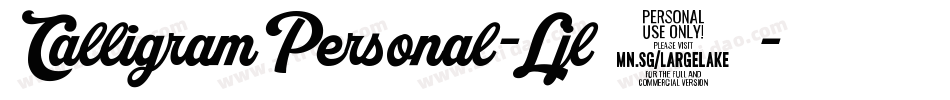 CalligramPersonal-Ljl5字体转换