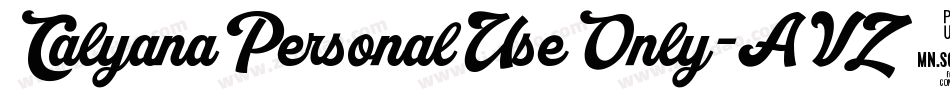 CalyanaPersonalUseOnly-AVZ7字体转换
