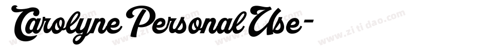 CarolynePersonalUse字体转换