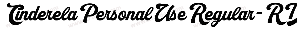 CinderelaPersonalUseRegular-RDvM字体转换
