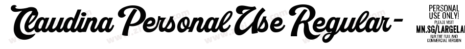 ClaudinaPersonalUseRegular-4pA4字体转换
