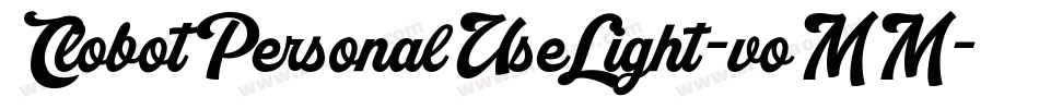 ClobotPersonalUseLight-voMM字体转换