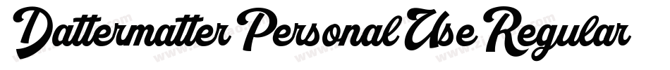 DattermatterPersonalUseRegular-XPla字体转换