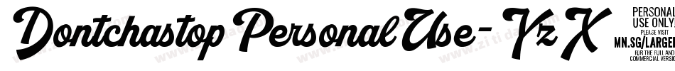 DontchastopPersonalUse-YzX0y字体转换