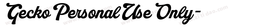 GeckoPersonalUseOnly字体转换