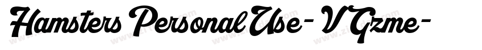 HamstersPersonalUse-VGzme字体转换