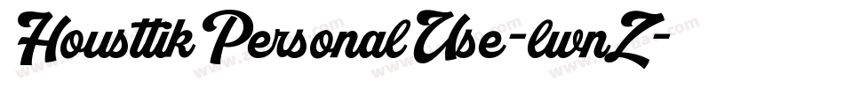 HousttikPersonalUse-lwnZ字体转换