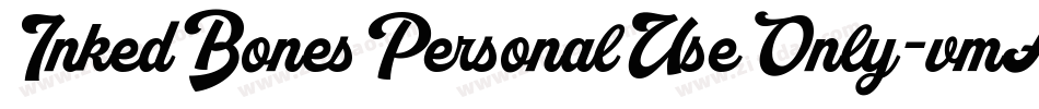 InkedBonesPersonalUseOnly-vmALO字体转换