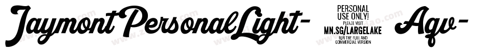 JaymontPersonalLight-6Aqv字体转换