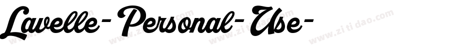 Lavelle-Personal-Use字体转换
