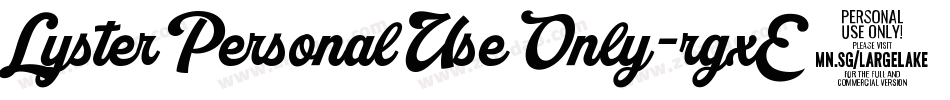 LysterPersonalUseOnly-rgxE8字体转换 LysterPersonalUseOnly-rgxE8字体转换