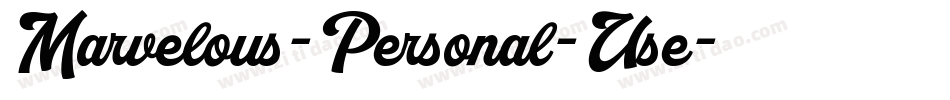 Marvelous-Personal-Use字体转换