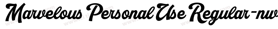MarvelousPersonalUseRegular-nw01字体转换 MarvelousPersonalUseRegular-nw01字体转换