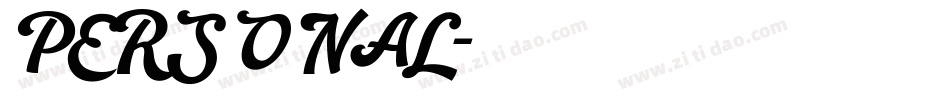 PERSONAL字体转换