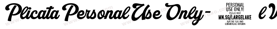 PlicataPersonalUseOnly-2lVw字体转换