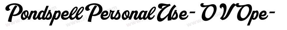 PondspellPersonalUse-OVOpe字体转换