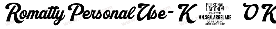 RomattyPersonalUse-K7OKW字体转换