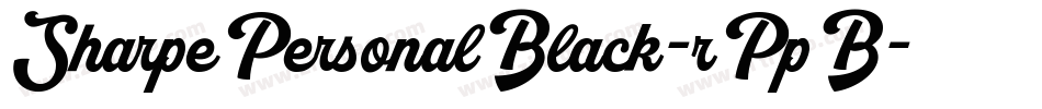 SharpePersonalBlack-rPpB字体转换