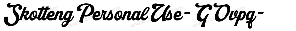 SkottengPersonalUse-GOvpq字体转换
