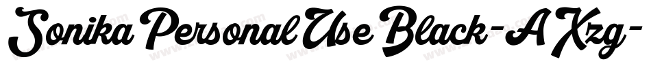SonikaPersonalUseBlack-AXzg字体转换