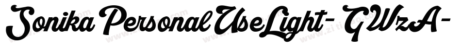 SonikaPersonalUseLight-GWzA字体转换
