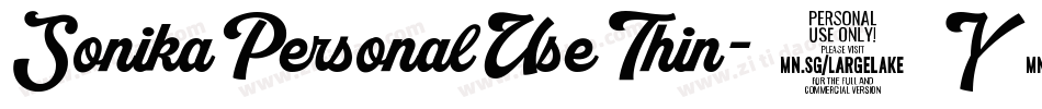 SonikaPersonalUseThin-5Y4v字体转换