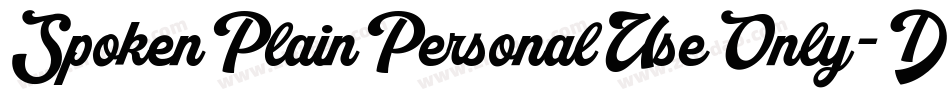 SpokenPlainPersonalUseOnly-D9dx字体转换